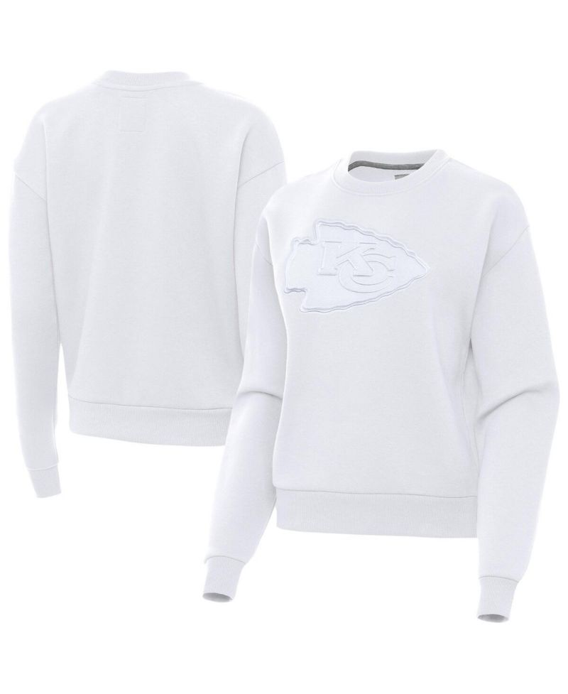 Women's White Kansas City Chiefs Victory Pullover Sweatshirt