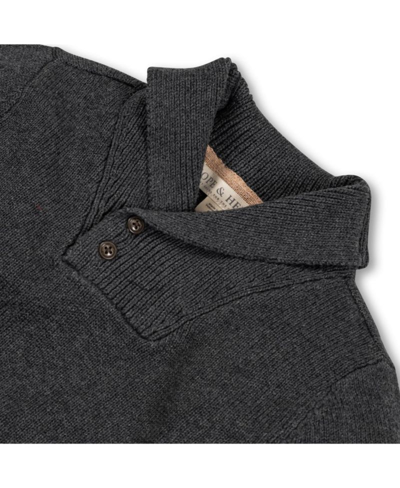 Baby Boys Long Sleeve Striped Shawl Collar Sweater