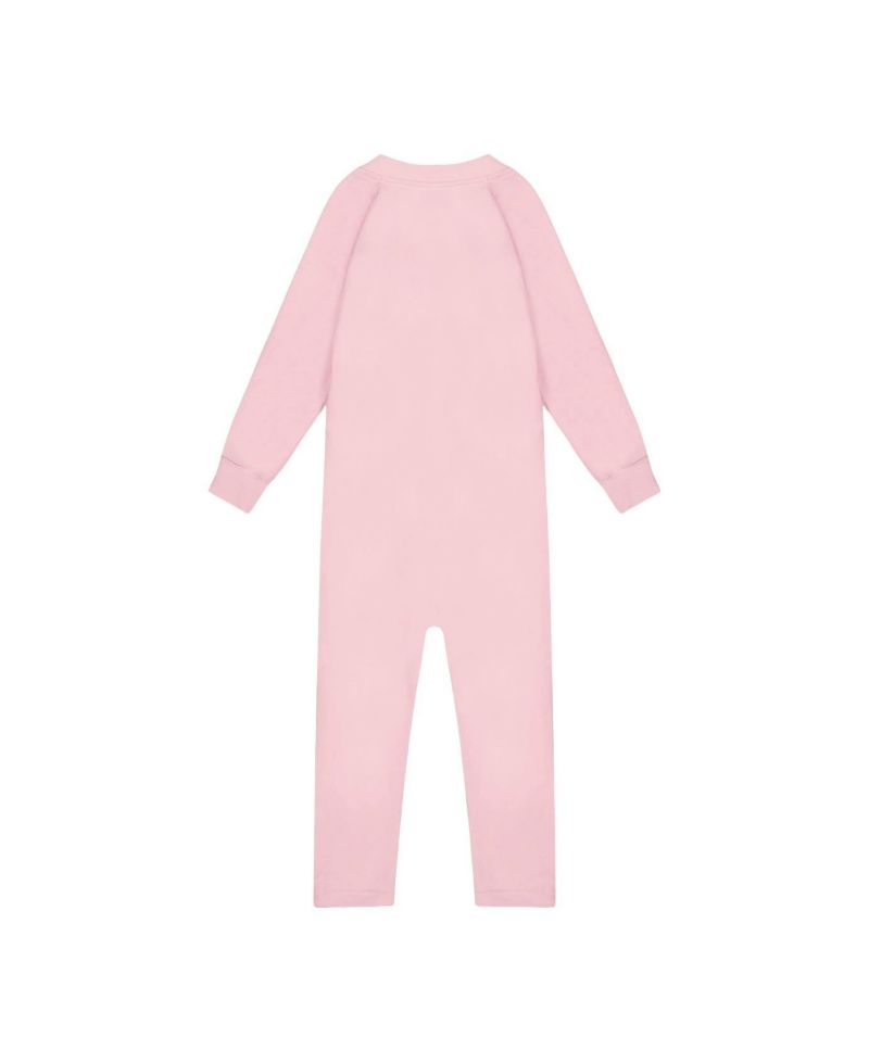 Little and Big Girl ( 6b to 14 ) One Piece Thermal Underwear Pale