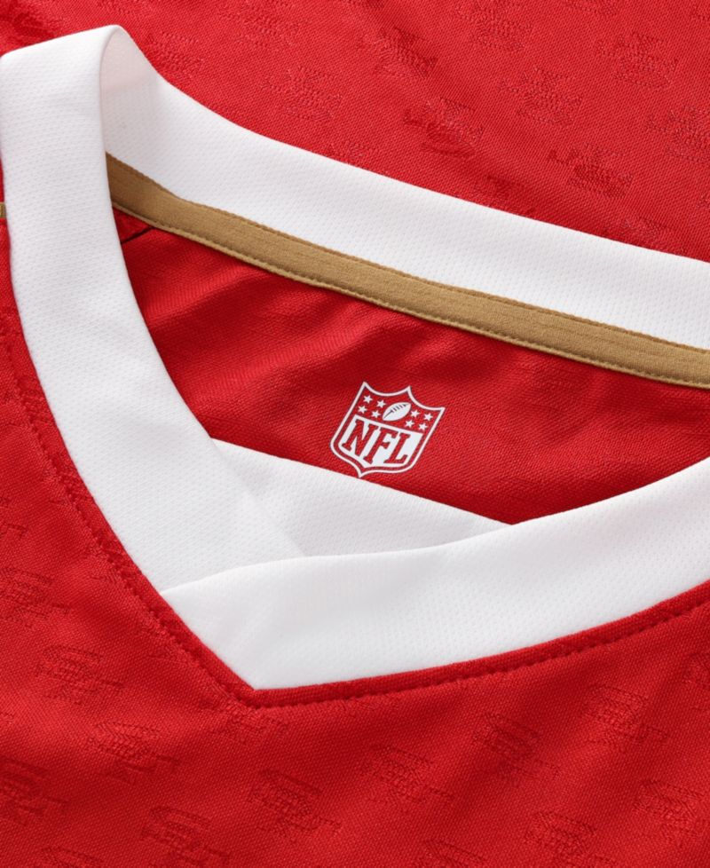 Men's Scarlet San Francisco 49ers Football x Football V-Neck Fan Jersey