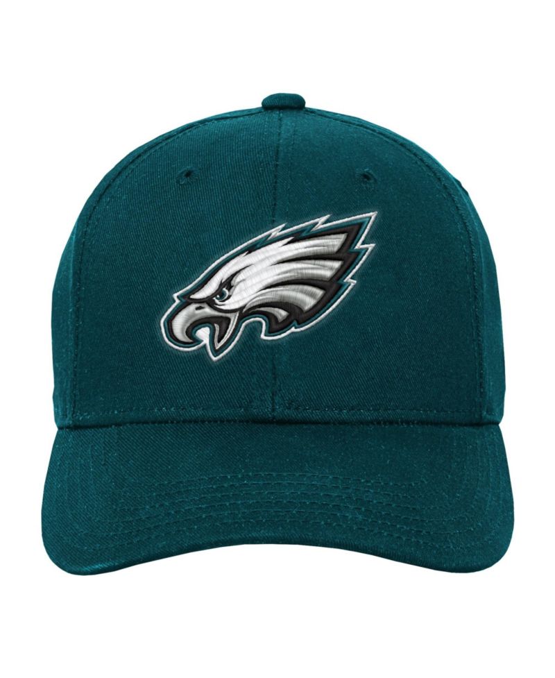 Big Boys and Girls Midnight Green Philadelphia Eagles Pre-Curved Snapback Hat