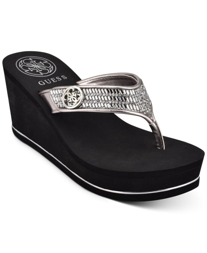 Women's Sarraly Eva Logo Wedge Slip On Flip Sandals