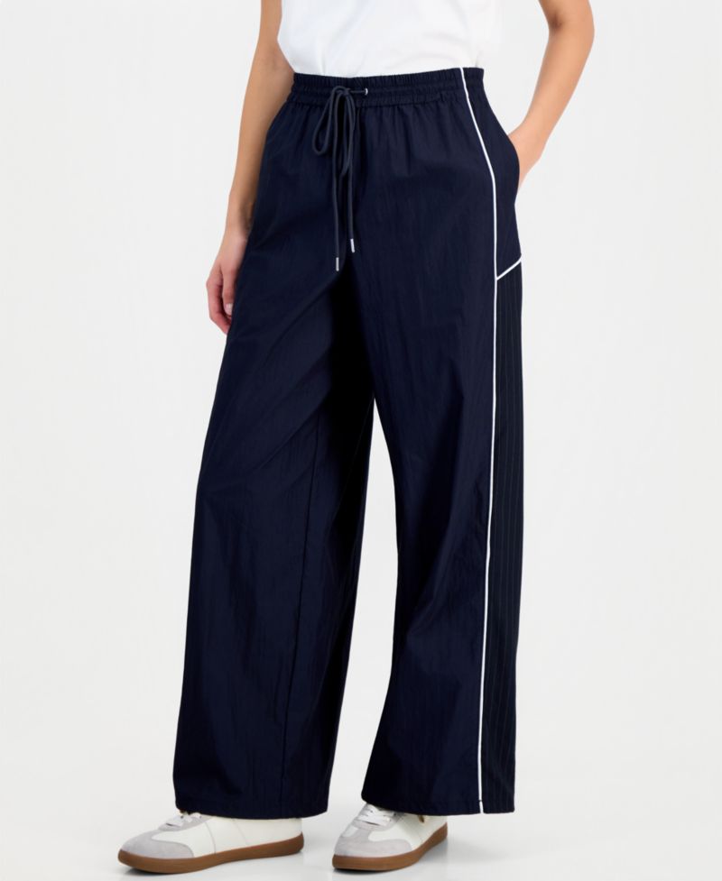 Women's Wide-Leg Pull-On Track Style Pants