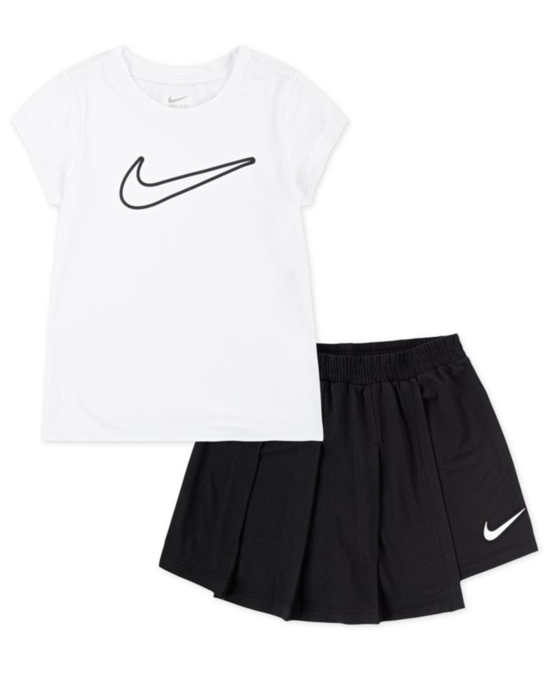 Girls' 2T-6X All Day Play Short-Sleeve T-Shirt and Skort, 2-Piece Set