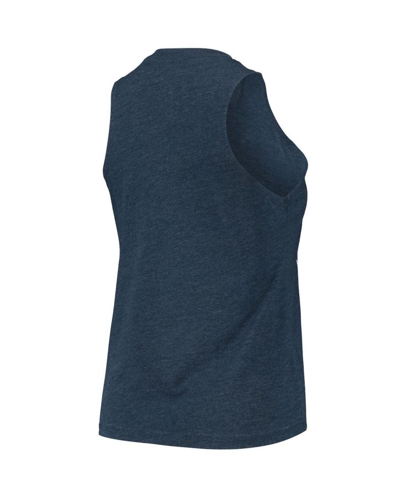 Women's Gray, Navy New York Yankees Meter Muscle Tank Top and Pants Sleep Set