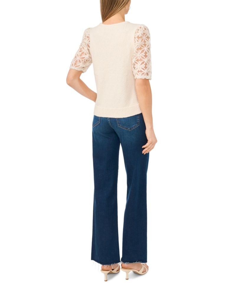 Women's Textured Crewneck Top