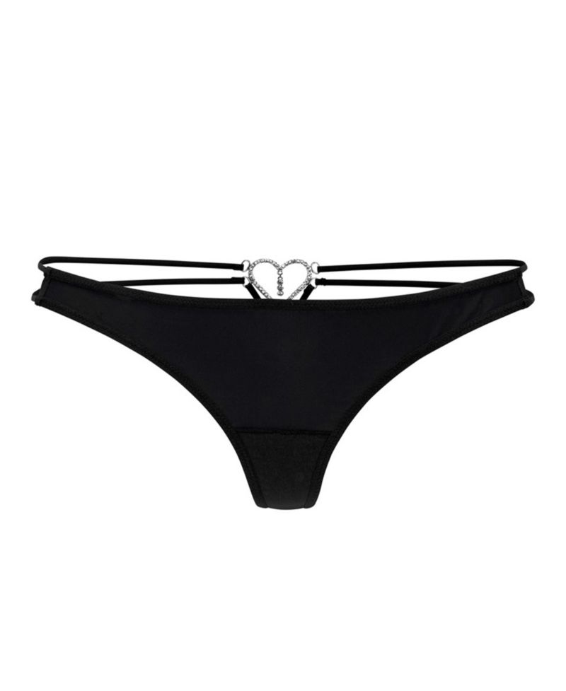Women's Strappy Heart Minimal-Coverage Thong Underwear