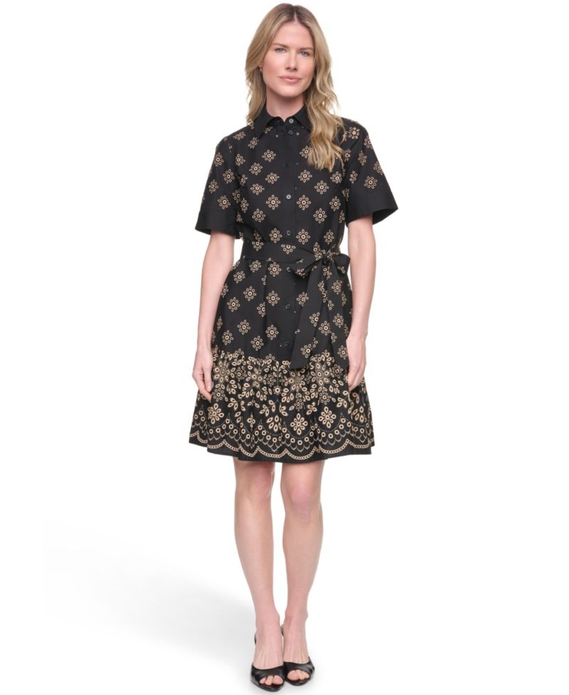 Women's Cotton Poplin Shirt-Dress