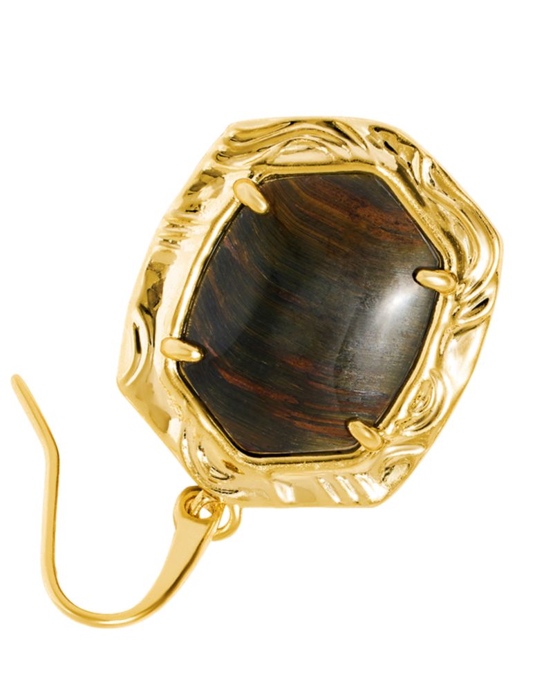 Tiger Eye Striped Daphne Drop Earrings