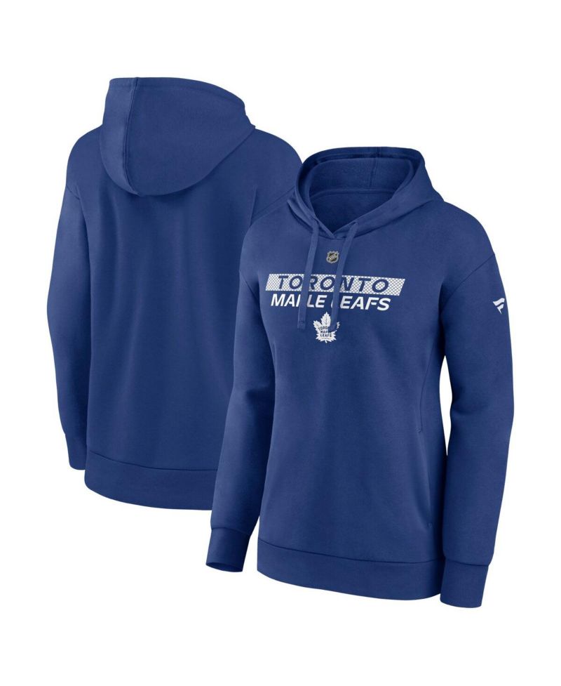 Women's Blue Toronto Maple Leaf's Authentic Pro Core Primary Fleece Pullover Hoodie