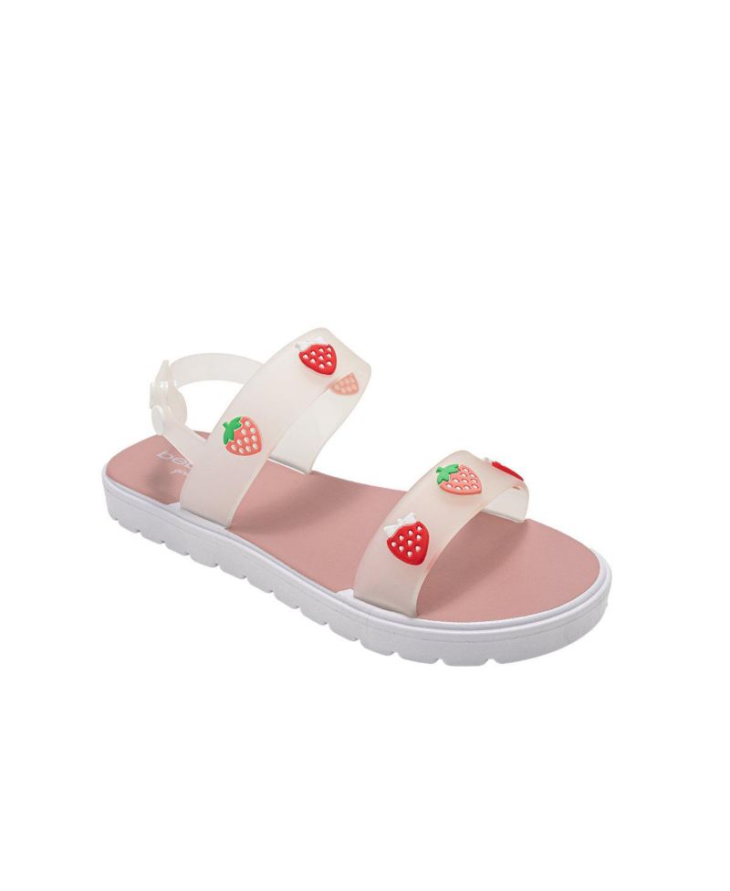 Girls PCU sandal with strawberry charms