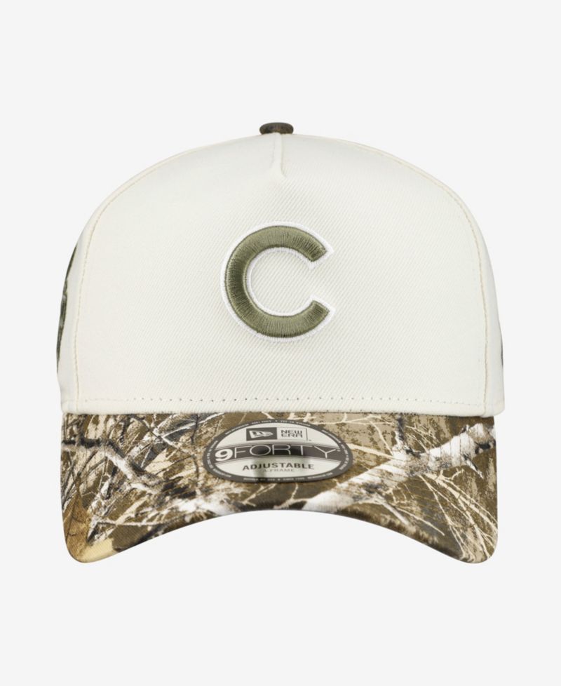Men's Khaki/Realtree Camo Chicago Cubs 9FORTY A-Frame Adjustable Hat