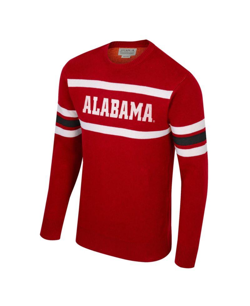 Men's and Women's Crimson Alabama Crimson Tide Renew Knit Vintage Pullover Sweater