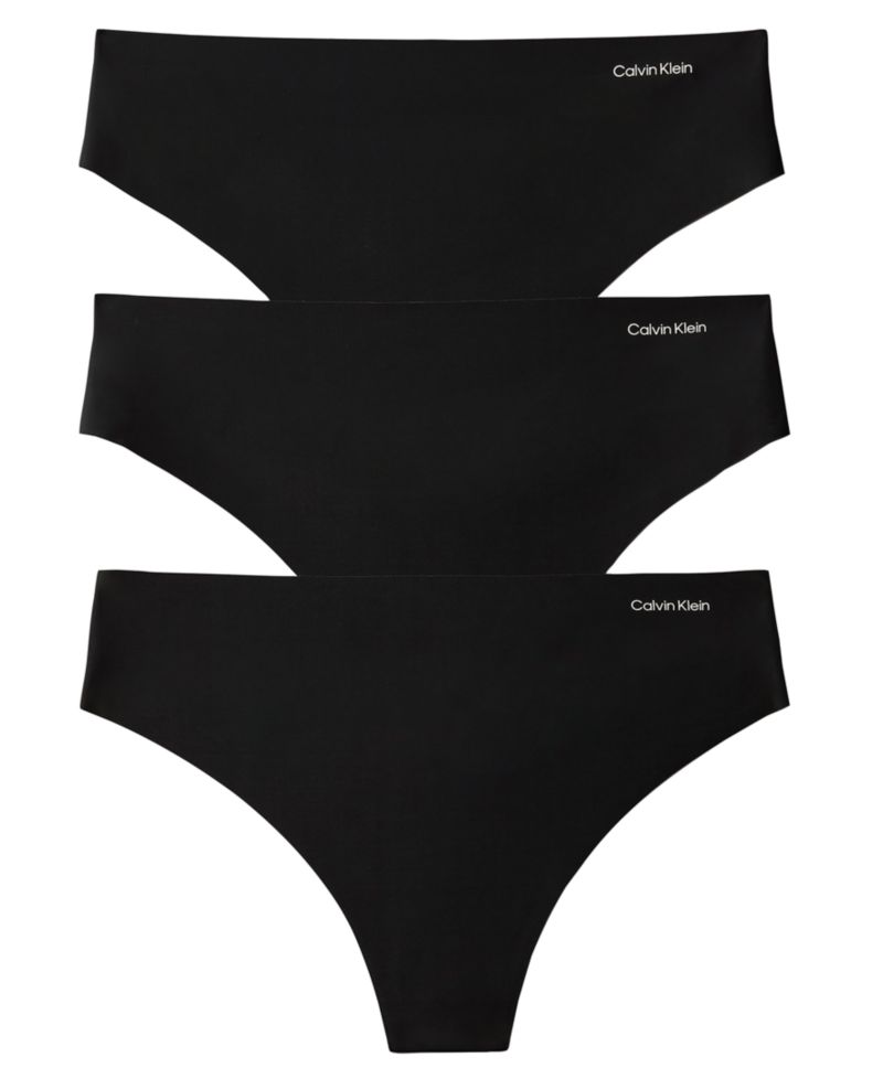 Women's Invisibles Seamless Microfiber Tag-Free Thong, 3-Pack, QD5416