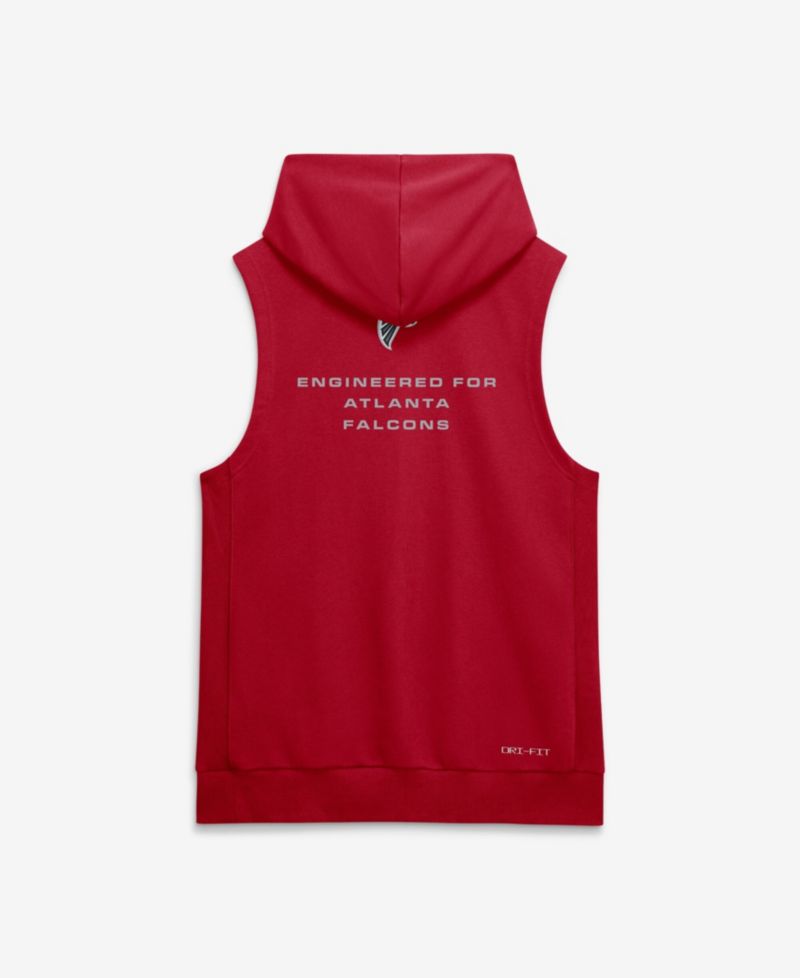 Men's Red Atlanta Falcons Sideline Standard Issue Dri-FIT Sleeveless Hoodie