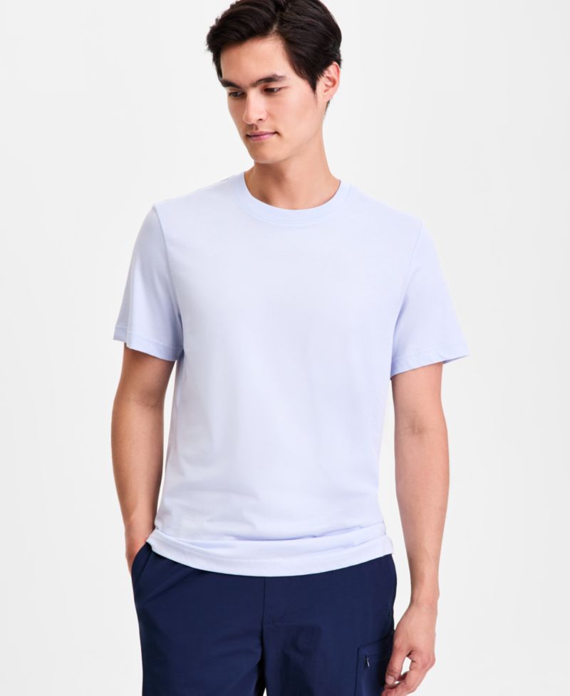 Men's Mercerized Cotton Short Sleeve Crewneck T-Shirt