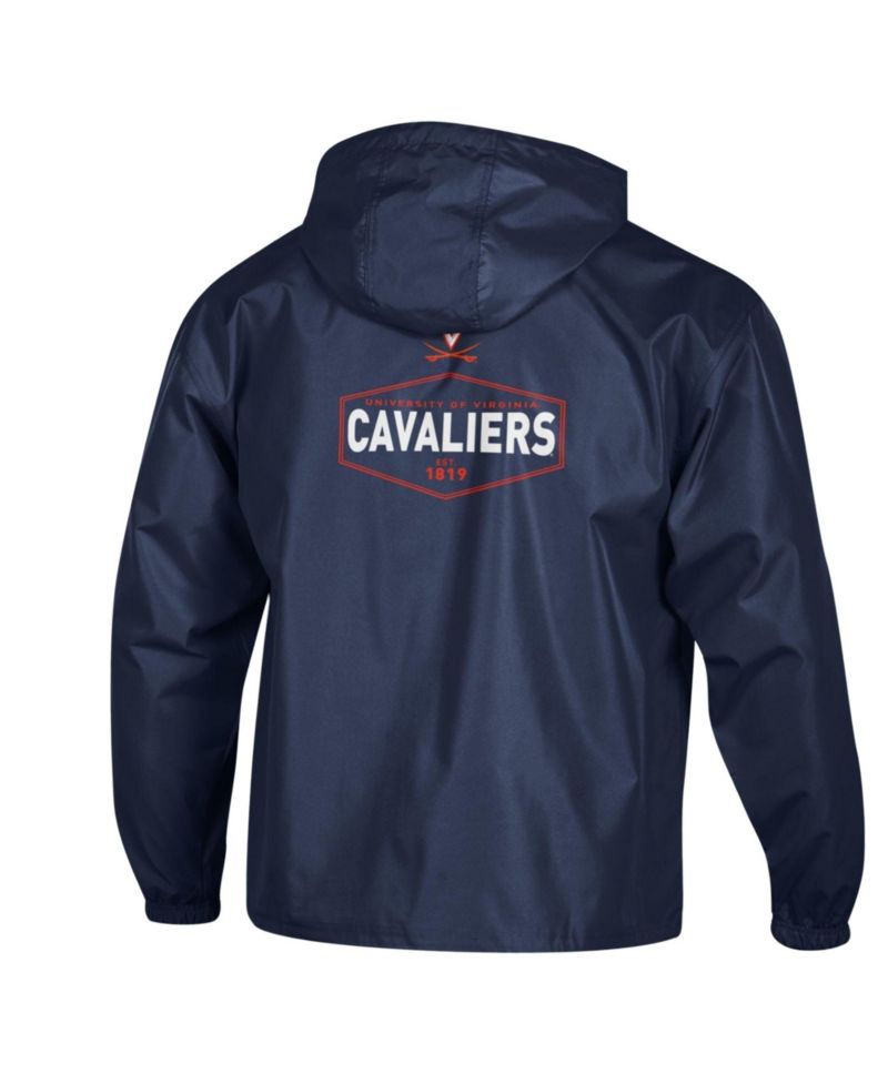 Men's Navy Virginia Cavaliers Delay Packable Half-Zip Jacket