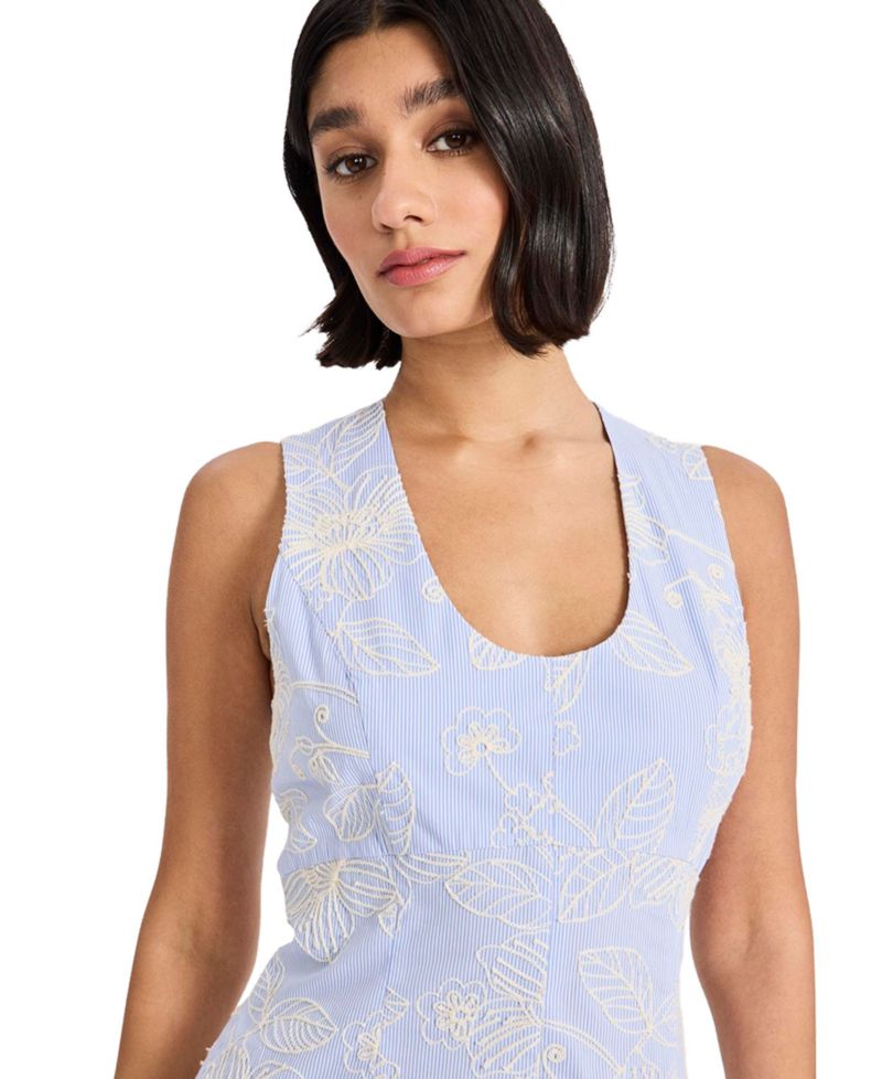 Women's Sleeveless Scoop Neck Midi Dress
