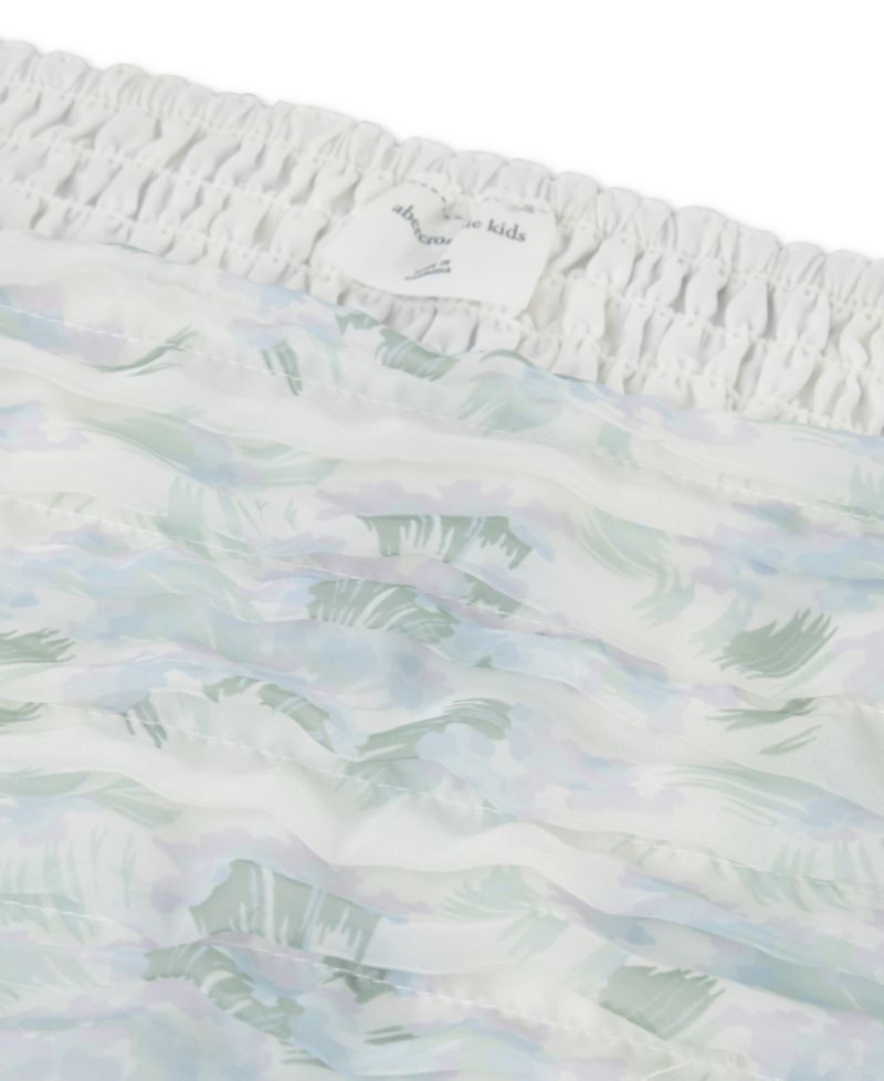Girls' Emerson Organza Puff-Sleeve Square Neck Top