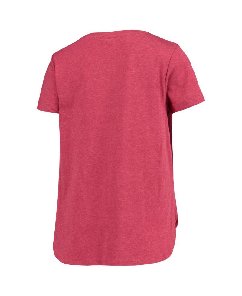 Women's Heathered Crimson Oklahoma Sooners PoWered By Title IX T-shirt