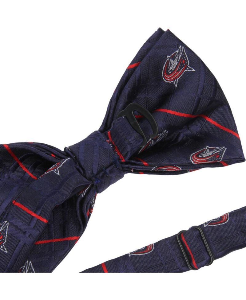 Men's Navy Columbus Blue Jackets Oxford Bow Tie