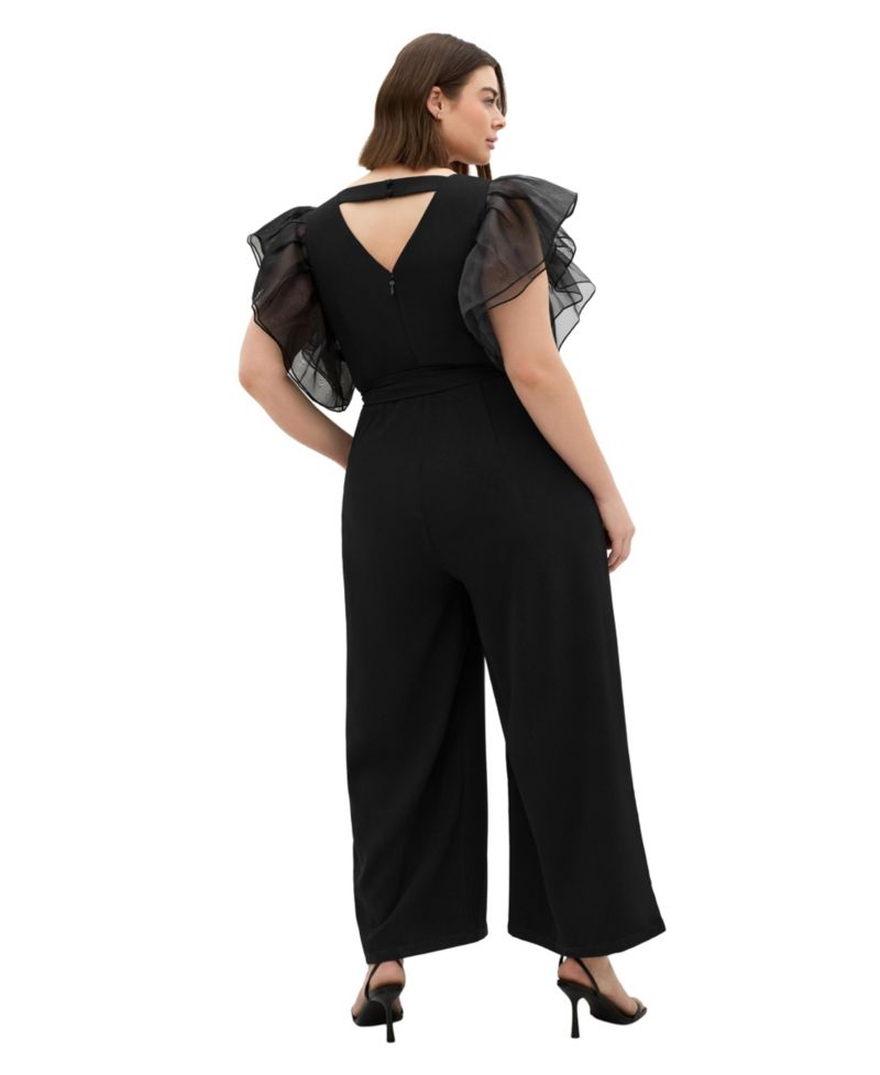 Women's Tiana Organza Sleeve Wide Leg Jumpsuit
