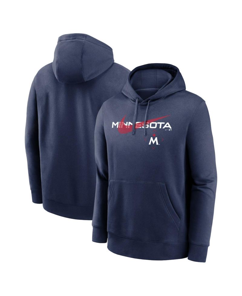 Men's Navy Minnesota Twins 2023 Swoosh Neighborhood Pullover Hoodie