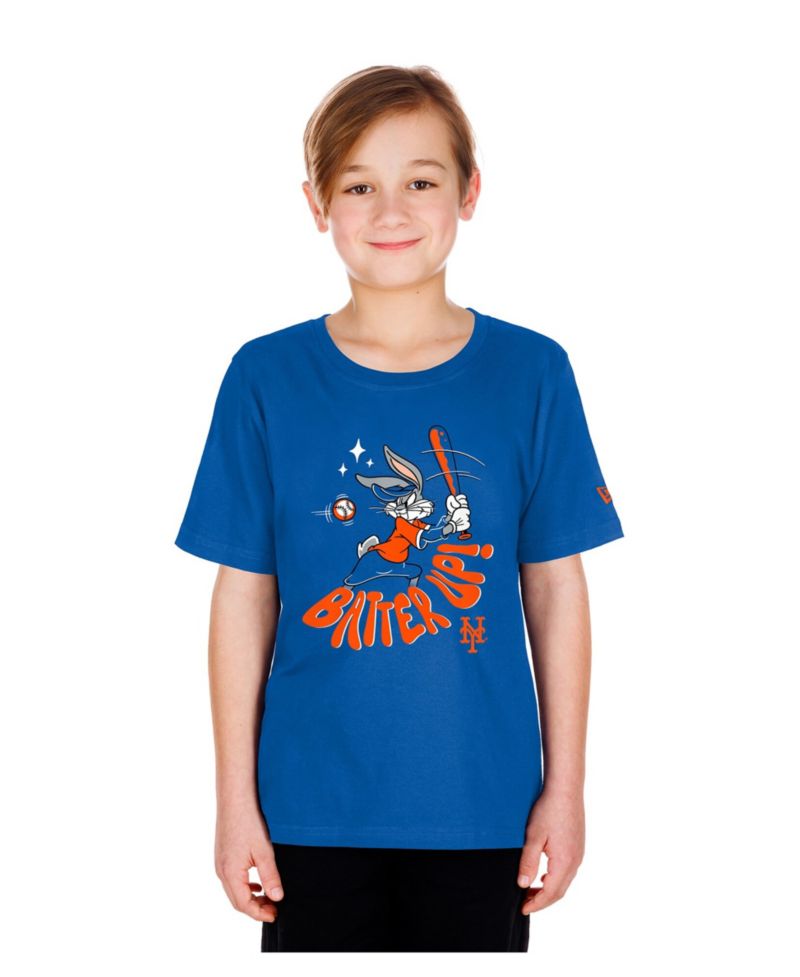 Big Boys and Girls Royal New York Mets Looney Tunes T-Shirt