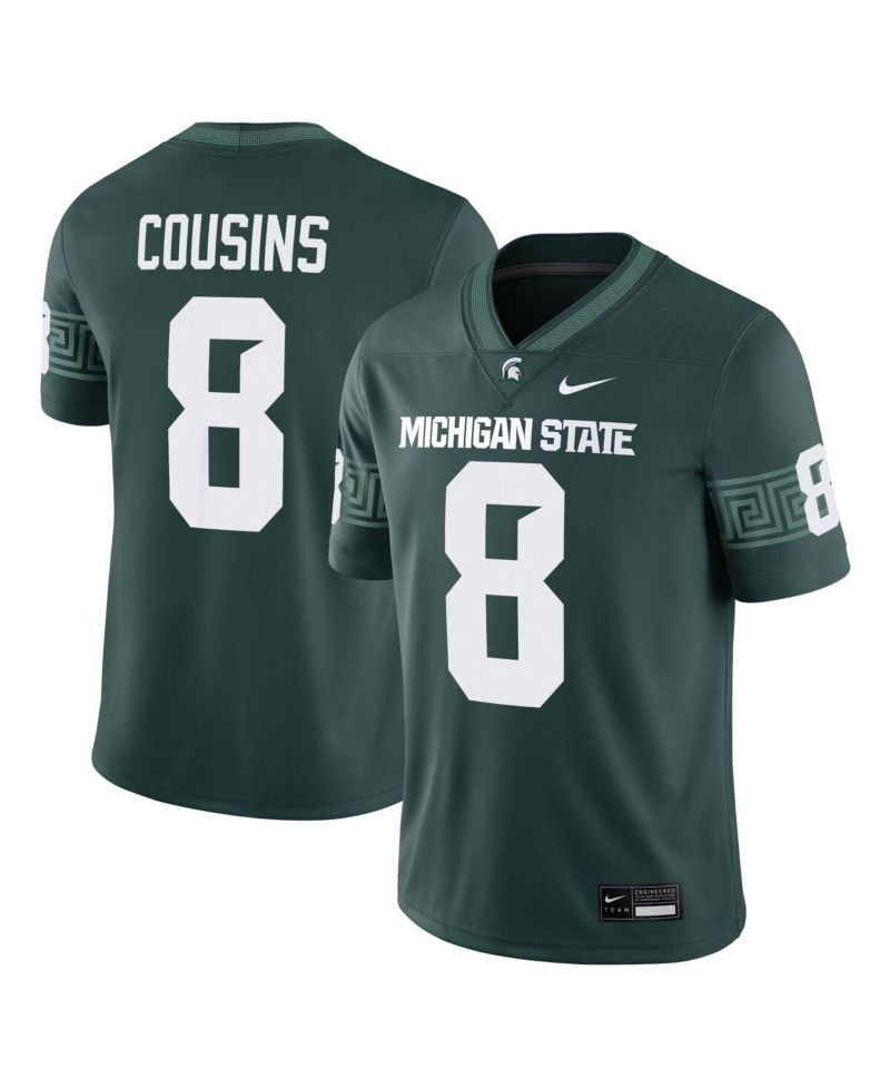 Men's Kirk Cousins Green Michigan State Spartans Alumni Game Jersey