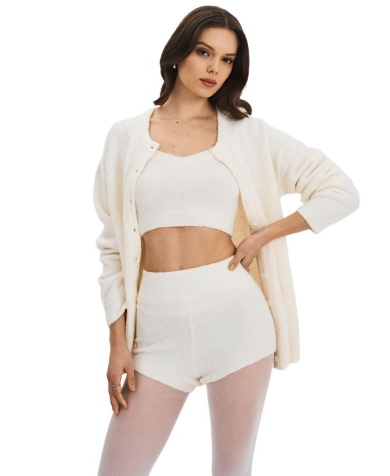 Women's Sera Wool-Blend Ribbed Knit Mini Shorts