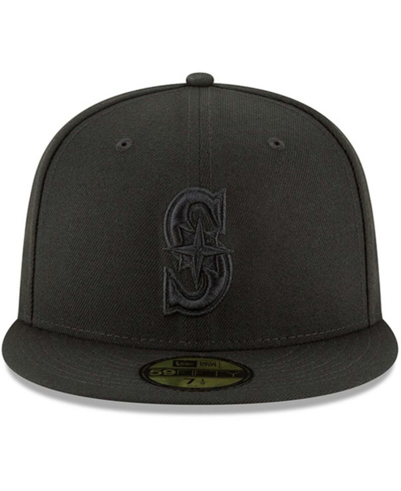 Men's Black Seattle Mariners Primary Logo Basic 59FIFTY Fitted Hat