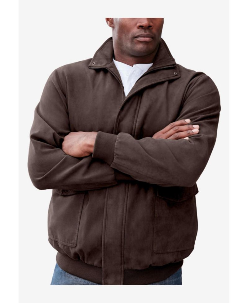 Men's Microsuede Bomber Jacket