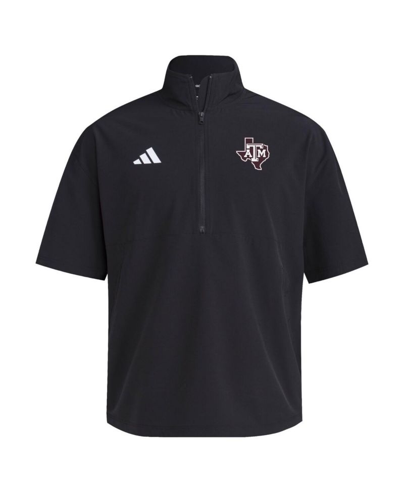 Men's Black Texas A&M Aggies 2024 Half-Zip Short Sleeve Training Jacket