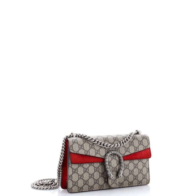 Small Dionysus Bag GG Coated Canvas with Crystal Embellished Metal