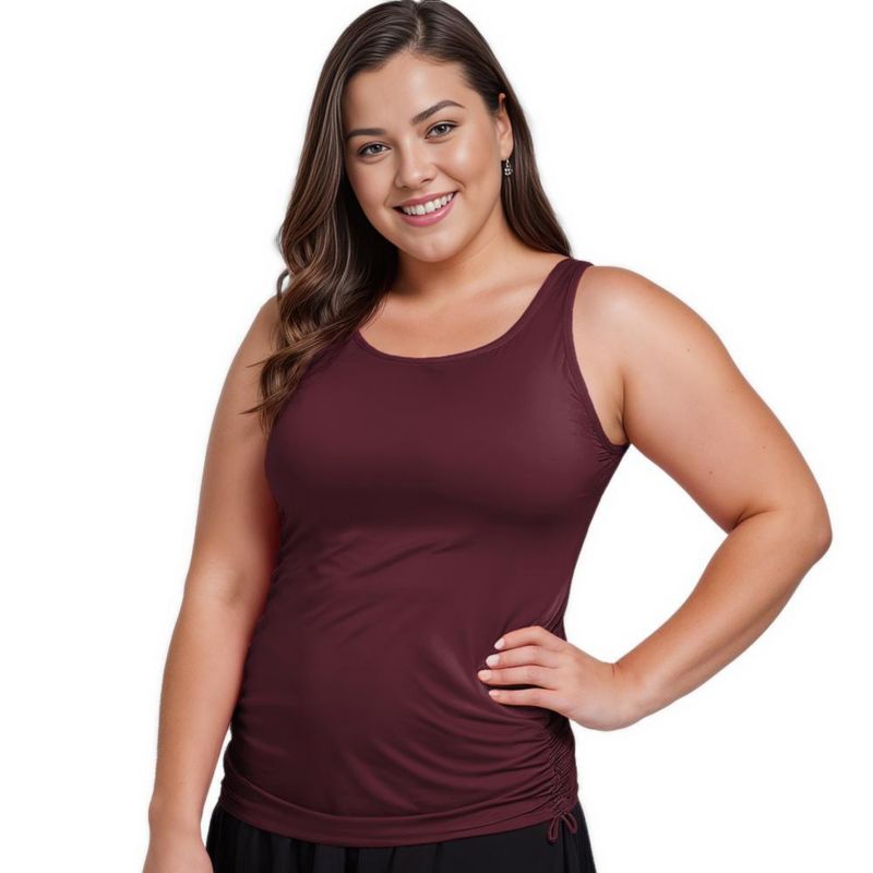 Plus Size Maya Tankini Swim Top With Removable Cups