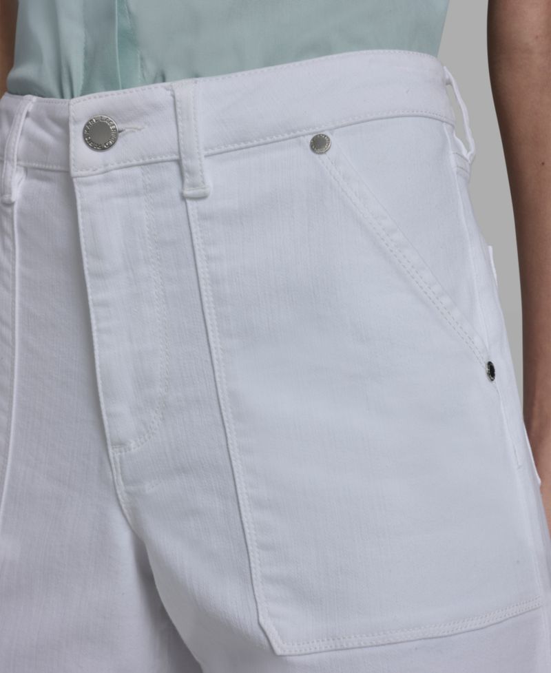 Women's Wide-Leg Mid-Rise Front Pocket Jeans