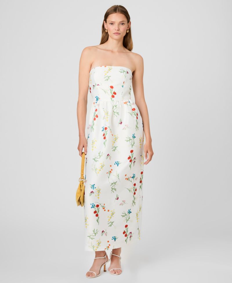 Women's Strapless Printed Dress