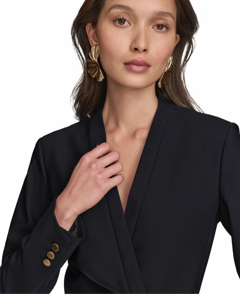 Women's Collarless Wrap Jacket