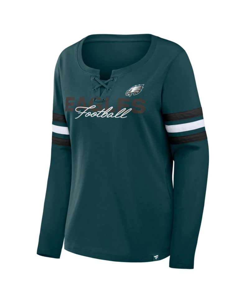 Women's Team First Lace-Up Long-Sleeve Cotton Jersey T-Shirt