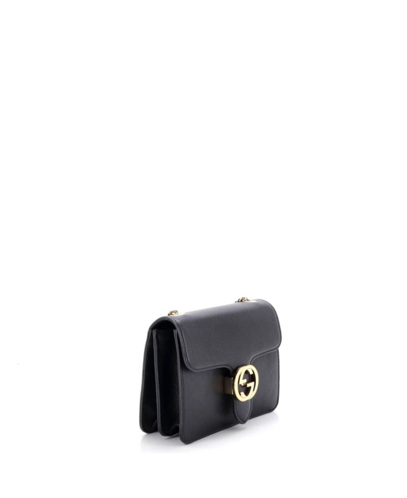 Small Interlocking Shoulder Bag Leather