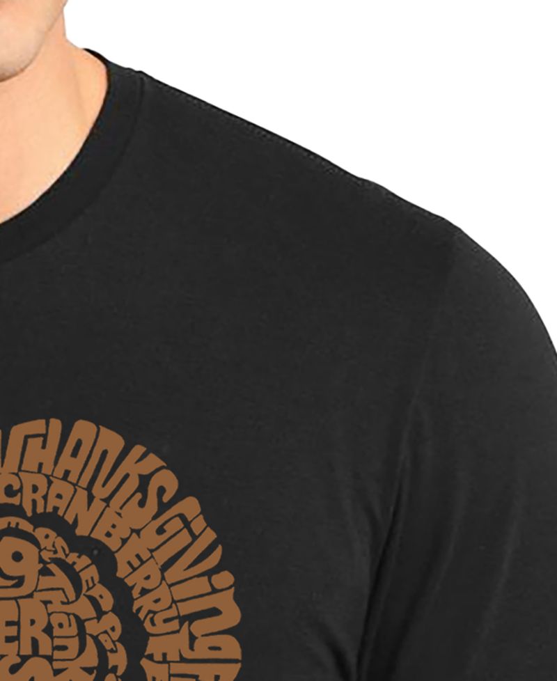 Men's Thanksgiving Turkey Word Art Long-Sleeve T-Shirt