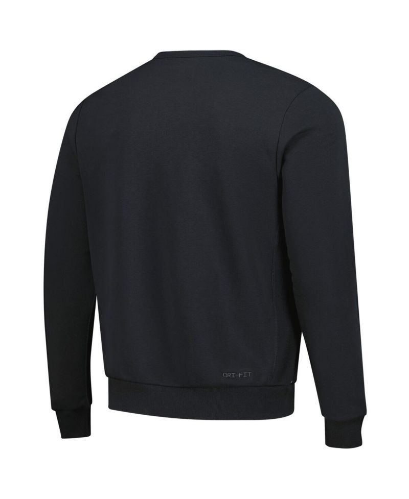 Men's Black Milwaukee Bucks Authentic Standard Issue Travel Dri-FIT Pullover Sweatshirt