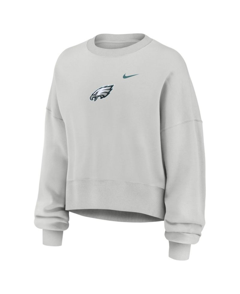 Women's Gray Philadelphia Eagles Oversized Primetime Phoenix Fleece Sweatshirt