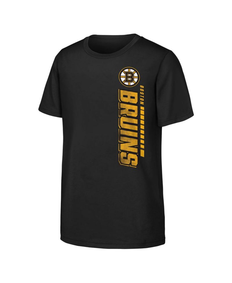 Big Boys and Girls Black Boston Bruins Atmosphere T-Shirt