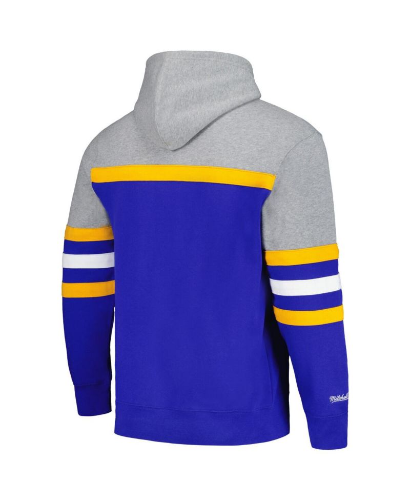 Men's Blue, Gray St. Louis Blues Head Coach Pullover Hoodie