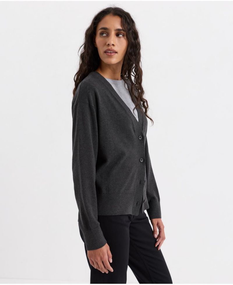 Women's Essential Midweight V-Neck Long-Sleeve Cardigan