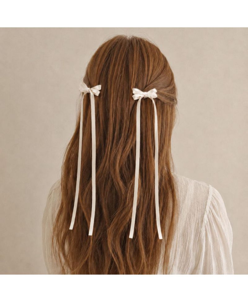 Girls Ribbon Bow Clip Set (4pc)