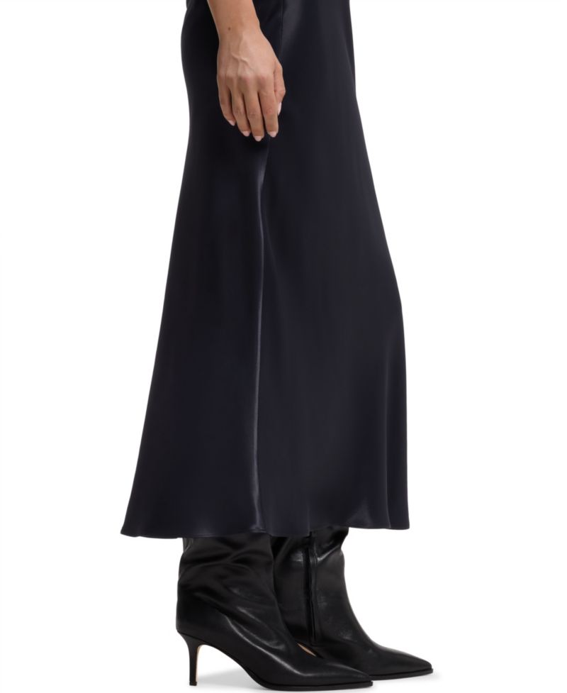 BOSS by Women's Satin A-Line Midi Skirt