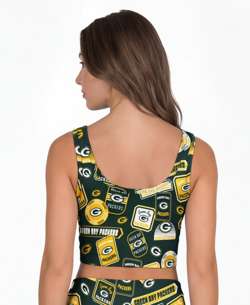 Women's Green Bay Packers Grady Wireless Allover-Print Bralette