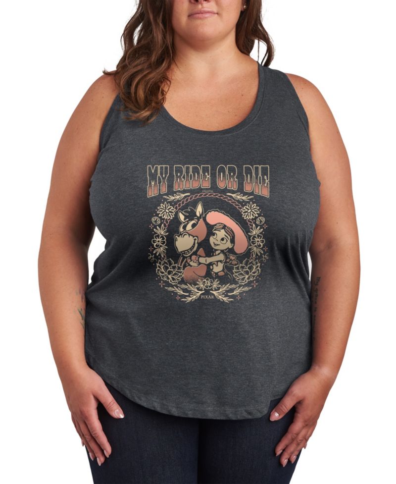 Plus Size Toy Story 5 Ride or Die Jessie Bullseye Racerback Sleeveless Tank Top